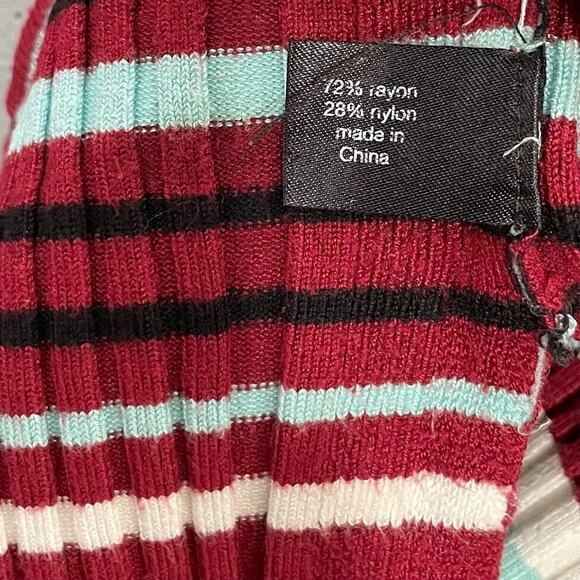 Lane Bryant Sweater Plus Size 22 24 Preppy Striped Stretch Ribbed Knit Y2K Retro - Picture 7 of 11